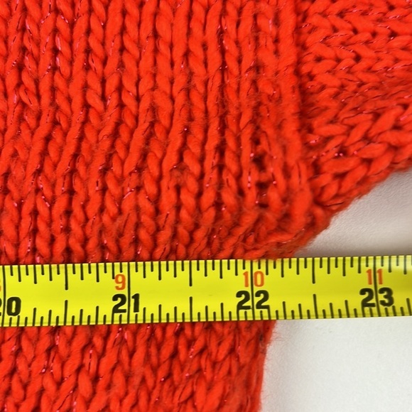 Jones New York Collect Orange Sparkle Orange  Cowl Neck Sweater - Picture 7 of 11